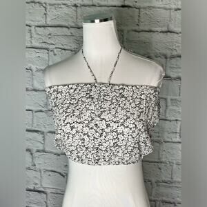 Volcom white floral tube top new size women’s small